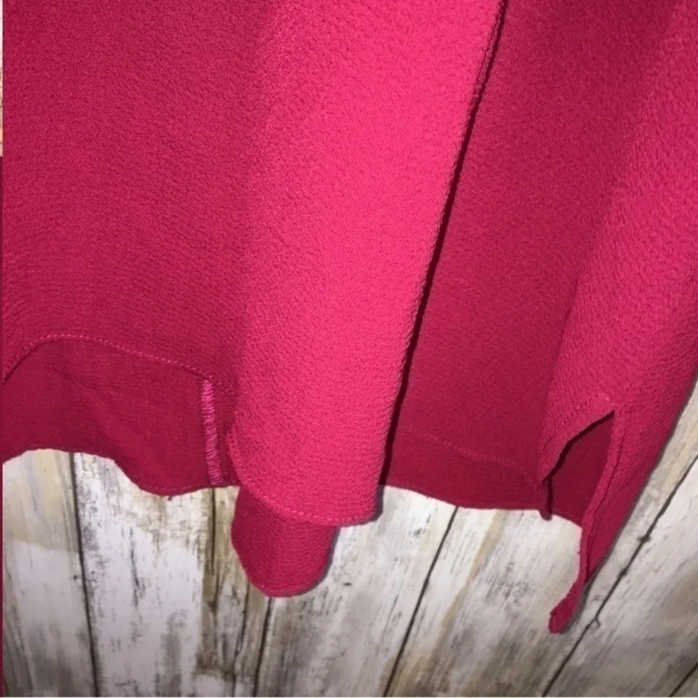 Umgee Red Ruffle Sleeve Open Shoulder Blouse - Picture 3 of 4